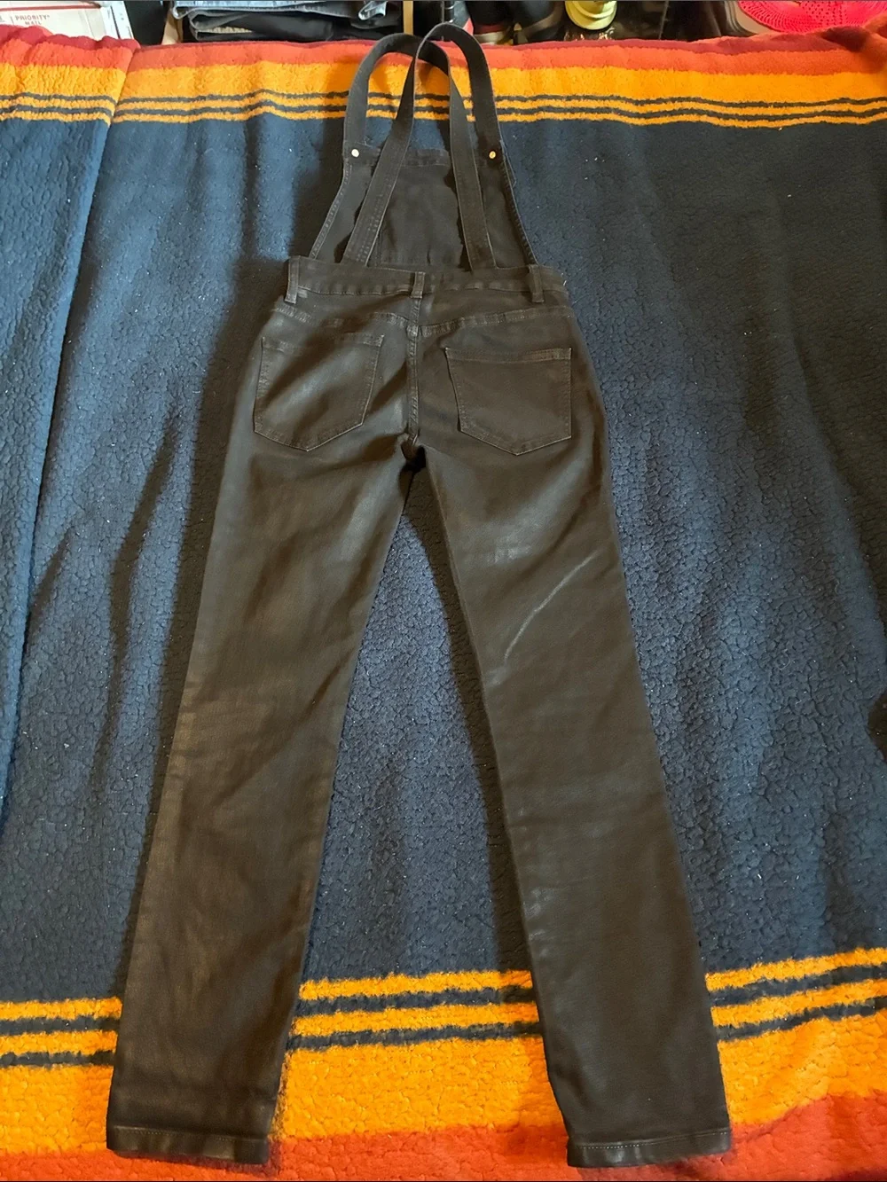 Free People Black Overalls with Front Bib